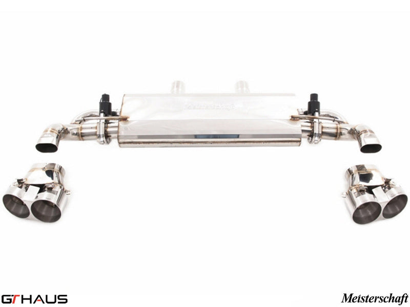 Premium exhaust system for Mercedes-Benz W166 ML-Class ML500/550, featuring dual tips and electronic valve control.