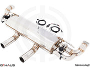 Premium stainless steel exhaust system for Mercedes-Benz W166 ML500/550 V8 Bi-turbo, featuring electronic valve control.
