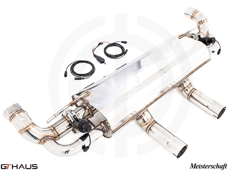 Premium stainless steel exhaust system for Mercedes-Benz W166 ML63 AMG, featuring electronic valve control for enhanced performance.