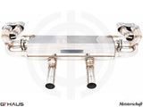 Premium exhaust system for Mercedes-Benz W166 ML63 AMG, featuring dual tips and high-performance stainless steel construction.