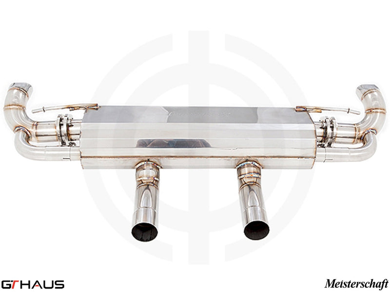 Premium exhaust system for Mercedes-Benz W166 ML-Class ML63 AMG, featuring dual tips and stainless steel construction.