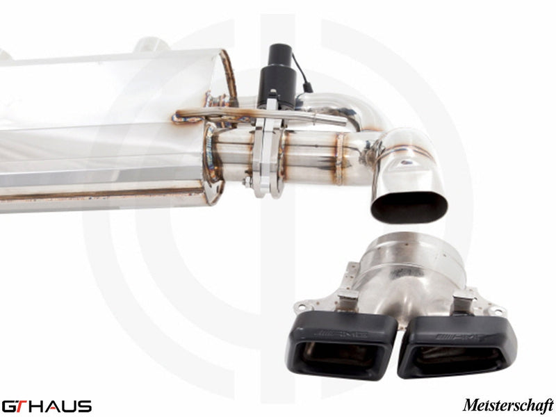 Premium exhaust system for Mercedes-Benz W167 GLE 63/63S AMG, featuring stainless steel construction and electronic valve control.
