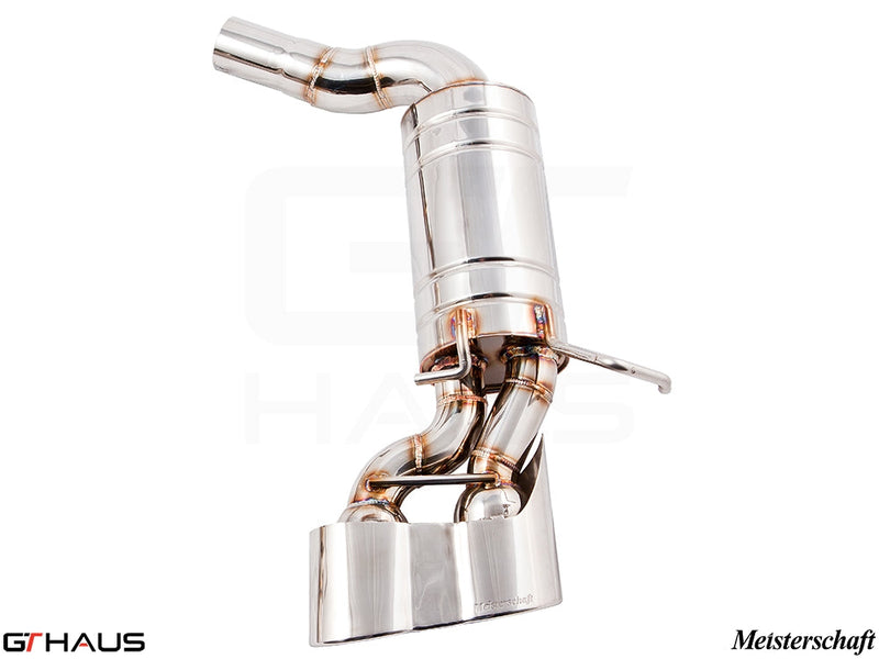 Premium stainless steel exhaust system for Mercedes-Benz W204 C63 AMG V8 Black Series, enhancing performance and sound.