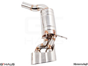 Premium stainless steel exhaust system for Mercedes-Benz W204 C63 AMG V8 Black Series, enhancing performance and sound.