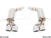 Premium exhaust system for Mercedes-Benz W204 C63 AMG V8 Coupe, featuring stainless steel construction and dual tips.