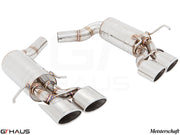 Premium stainless steel exhaust system for Mercedes-Benz W204 C63 AMG V8 Sedan, enhancing performance and sound.