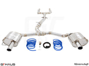 Premium exhaust system for Mercedes-Benz W205 C-Sedan C400/450/43 AMG, featuring stainless steel construction and electronic valve control.