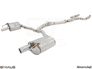 Premium exhaust system for Mercedes-Benz W205 C-Sedan C400/450/43 AMG, featuring stainless steel construction and performance design.