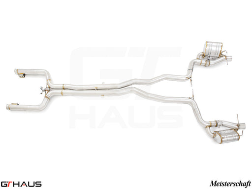 Premium exhaust system for Mercedes-Benz W205 C63s V8 4.0 Bi-turbo, featuring stainless steel construction and performance design.