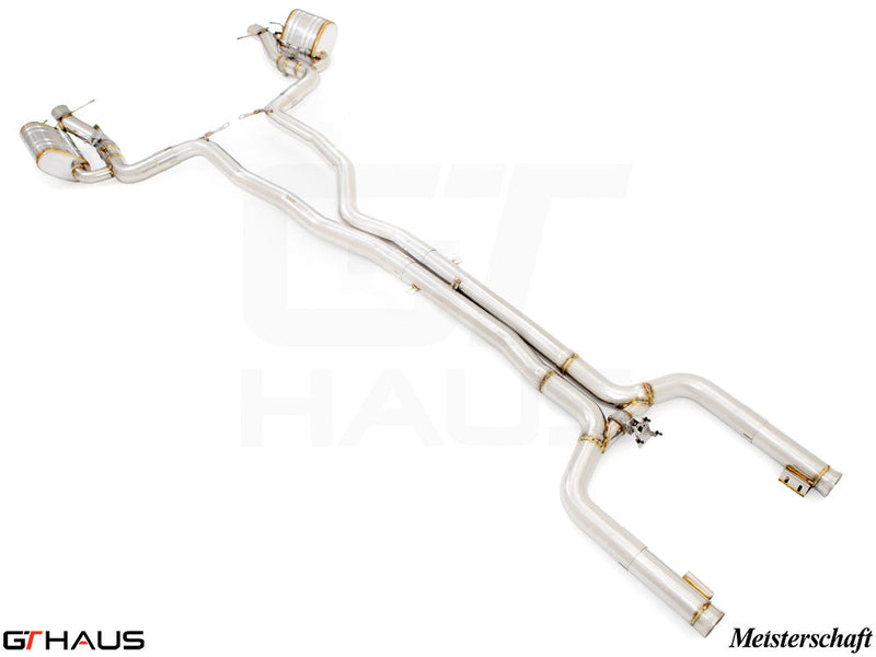 Premium performance exhaust system for Mercedes-Benz W205 C-Sedan C63s V8 4.0 Bi-turbo, enhancing sound and efficiency.