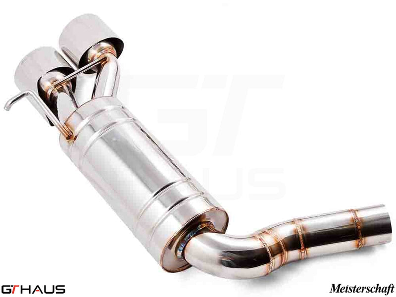 Premium stainless steel exhaust system for Mercedes-Benz W211 E-Class E55 AMG V8 Kompressor, enhancing performance and sound.