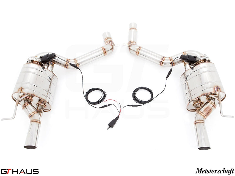 Premium exhaust system for Mercedes-Benz W212 E-Class E350/E400 models, featuring stainless steel construction and electronic valve control.