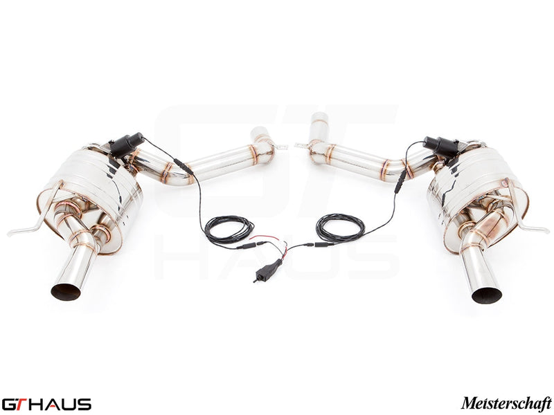 Premium exhaust system for Mercedes-Benz W212 E-Class E350/E400 models, featuring stainless steel construction and electronic valve control.