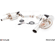 Premium exhaust system for Mercedes-Benz W212 E-Class E350/E400 models, featuring stainless steel construction and electronic valve control.