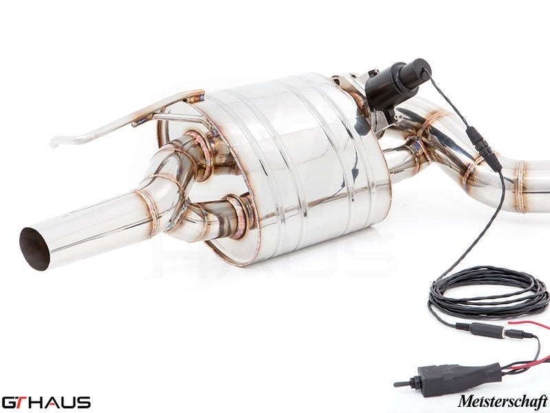Premium Meisterschaft exhaust system for Mercedes-Benz W212 E-Class E350/E400 models, featuring electronic valve control.