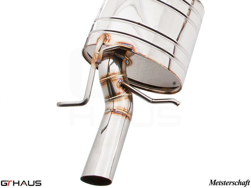 Premium stainless steel exhaust system for Mercedes-Benz W212 E-Class E550 V8, featuring precision craftsmanship and durability.