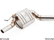 Premium exhaust system for Mercedes-Benz W212 E-Class E550 V8 models, featuring stainless steel construction and precision design.