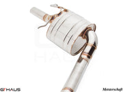 Premium exhaust system for Mercedes-Benz W212 E-Class E550 V8, featuring stainless steel construction and precision design.