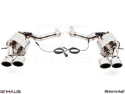 Premium exhaust system for Mercedes-Benz W212 E-Class E63 AMG V8, featuring stainless steel construction and electronic valve control.