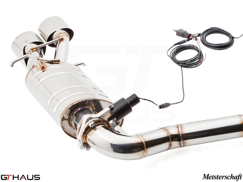 Premium exhaust system for Mercedes-Benz W212 E-Class E63 AMG V8, featuring stainless steel construction and electronic valve control.