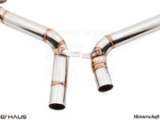 Premium stainless steel exhaust tips for Mercedes-Benz W212 E-Class E63 AMG, featuring precision welds and robust design.
