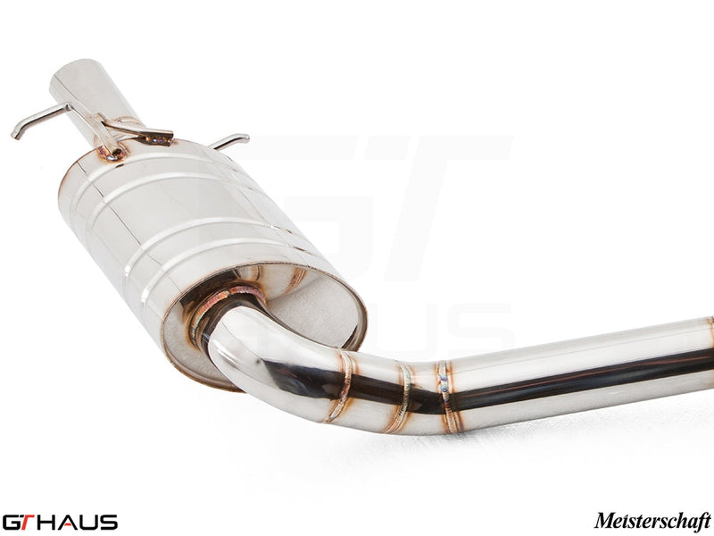 Premium stainless steel exhaust system for Mercedes-Benz W212 E-Class E63 AMG V8, featuring precision craftsmanship.