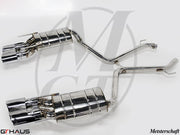 Premium stainless steel exhaust system for Mercedes-Benz W216 CL-Class Coupe CL550 V8, enhancing performance and sound.