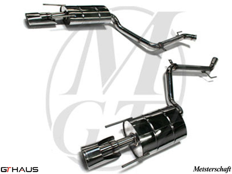 Premium stainless steel exhaust system for Mercedes-Benz W216 CL-Class Coupe CL600 V12, featuring Meisterschaft craftsmanship.