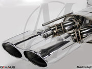 Premium stainless steel exhaust tips for Mercedes-Benz W216 CL-Class Coupe CL600, showcasing high-performance design.