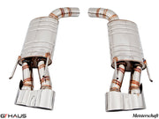Premium stainless steel exhaust system for Mercedes-Benz W216 CL-Class Coupe CL63 V8 Bi-turbo, enhancing performance and sound.