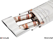 Premium exhaust tip for Mercedes-Benz W216 CL-Class Coupe CL63 V8 Bi-turbo, showcasing high-quality stainless steel craftsmanship.