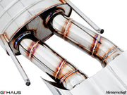 Premium exhaust system for Mercedes-Benz W216 CL-Class Coupe CL63 V8 Bi-turbo, showcasing precision welding and design.