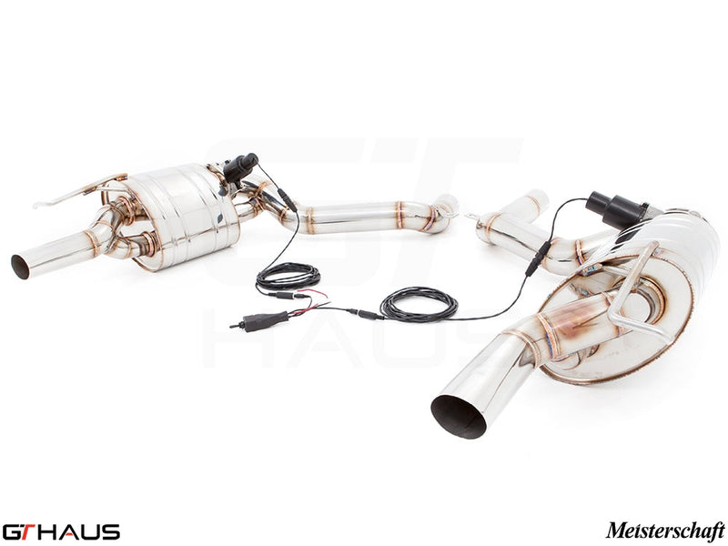 Premium exhaust system for Mercedes-Benz W218 CLS-Class Sedan CLS350, featuring stainless steel construction and electronic valve control.