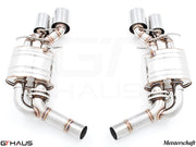 Premium performance exhaust system for Mercedes-Benz W218 CLS-Class Sedan CLS350, featuring polished stainless steel construction.