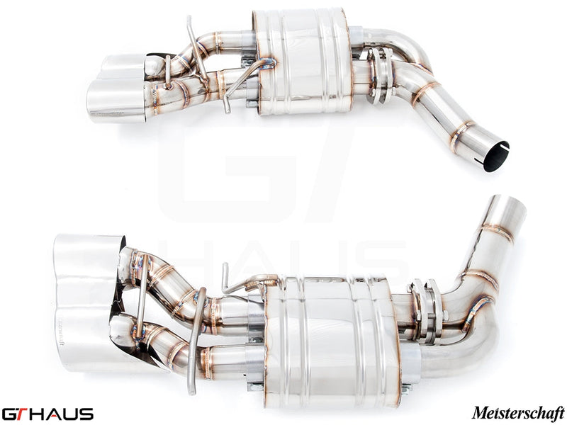 Premium stainless steel exhaust system for Mercedes-Benz W218 CLS-Class CLS350, enhancing performance and sound.