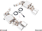 Premium exhaust system for Mercedes-Benz W218 CLS-Class CLS500/550 V8 Bi-turbo, featuring stainless steel construction and electronic valve control.