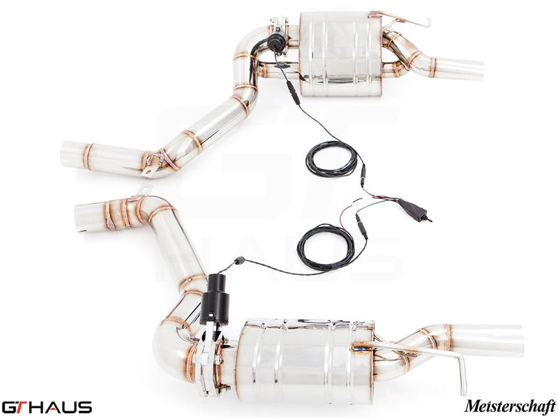 Premium exhaust system for Mercedes-Benz W218 CLS-Class CLS500/550, featuring stainless steel construction and electronic valve control.