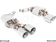 Premium stainless steel exhaust system for Mercedes-Benz W218 CLS-Class Sedan CLS500/550 V8 Bi-turbo, enhancing performance and sound.