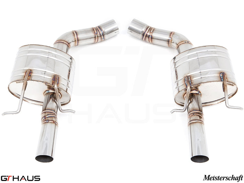 Premium stainless steel exhaust system for Mercedes-Benz W218 CLS-Class Sedan CLS500/550, enhancing performance and sound.
