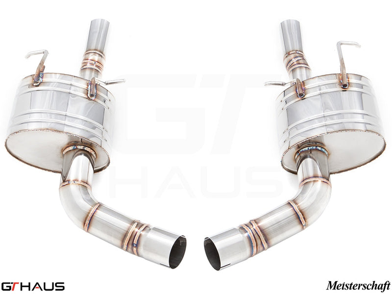 Premium stainless steel exhaust system for Mercedes-Benz W218 CLS-Class CLS500/550 V8 Bi-turbo, designed for enhanced performance.