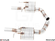 Premium performance exhaust system for Mercedes-Benz W218 CLS-Class CLS500/550 V8 Bi-turbo, featuring stainless steel construction.