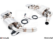 Premium exhaust system for Mercedes-Benz W218 CLS-Class CLS63/63s AMG, featuring V8 Bi-turbo, stainless steel construction.