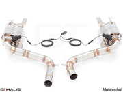 Premium exhaust system for Mercedes-Benz W218 CLS-Class Sedan CLS63/63s AMG, featuring electronic valve control and stainless steel construction.