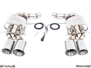 Premium exhaust system for Mercedes-Benz W218 CLS63 AMG, featuring stainless steel construction and electronic valve control.