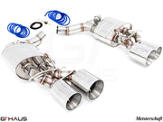 Premium exhaust system for Mercedes-Benz W218 CLS-Class CLS63 AMG, featuring dual tips and advanced valve control.