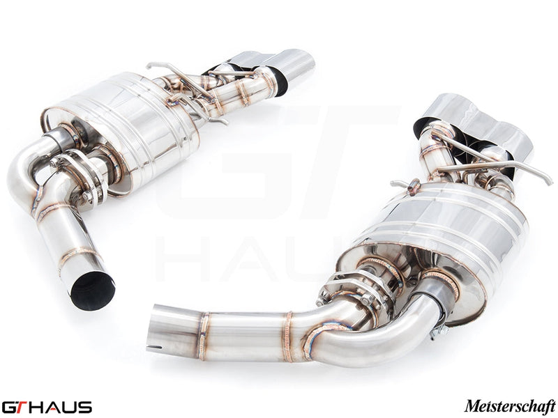 Premium exhaust system for Mercedes-Benz W218 CLS-Class CLS63 AMG, featuring stainless steel construction and performance design.