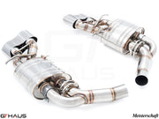 Premium stainless steel exhaust system for Mercedes-Benz W218 CLS63 AMG, enhancing performance and sound.