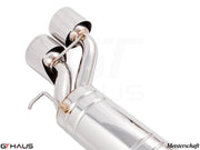 Premium exhaust system for Mercedes-Benz W219 CLS-Class CLS350 V6, featuring polished stainless steel and dual tips.