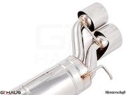 Premium exhaust system for Mercedes-Benz W219 CLS-Class CLS55 AMG, featuring polished stainless steel and advanced design.