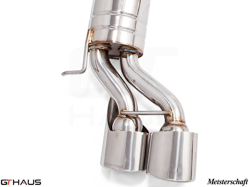 Premium exhaust system for Mercedes-Benz W219 CLS-Class CLS55 AMG V8 Kompressor, featuring polished stainless steel construction.